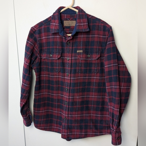 ORVIS Men heavy weight Flanel size medium 100% cotton Red and Blue color - Picture 6 of 13